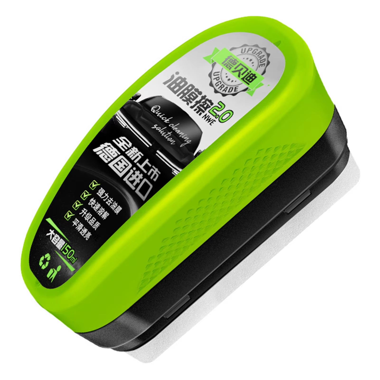 1/2/3Pcs Automotive Car Oil Film Cleaning Brush,150Ml Glass Oil Film Remover for Car Window,Windshield Brush for Car Care