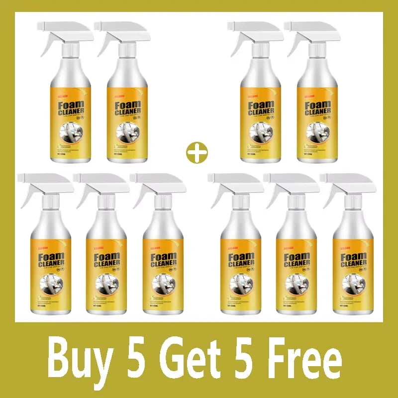 Multifunctional Car Upholstery Cleaner Car Upholstery Seat Waterless Wash Powerful De-Greasing Cleaner Universal