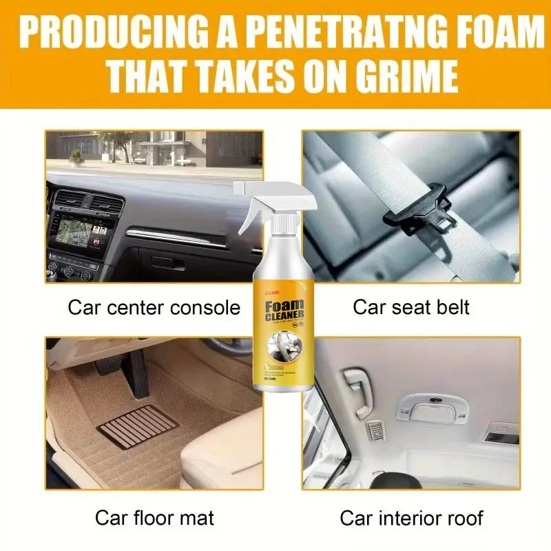 Multifunctional Car Upholstery Cleaner Car Upholstery Seat Waterless Wash Powerful De-Greasing Cleaner Universal