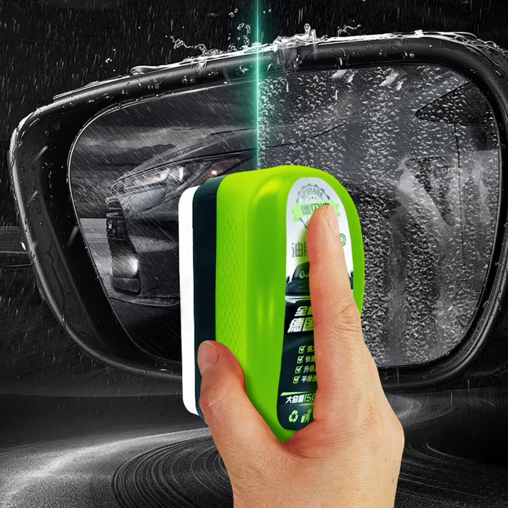 1/2/3Pcs Automotive Car Oil Film Cleaning Brush,150Ml Glass Oil Film Remover for Car Window,Windshield Brush for Car Care